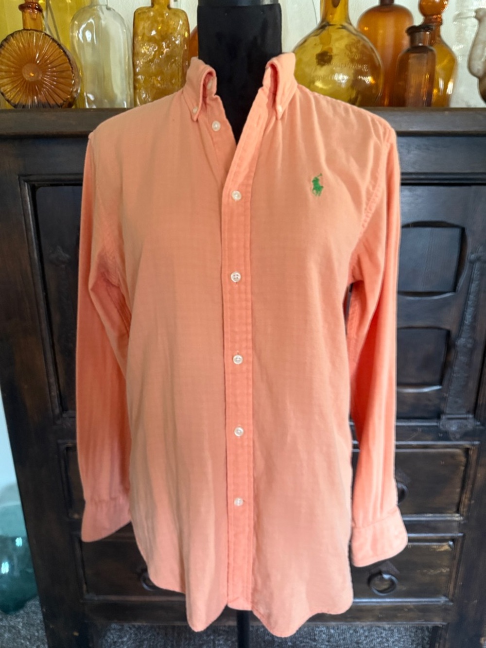 Polo by Ralph Lauren Coral Long-Sleeve Button-Down Shirt